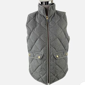 J.crew excursion, gray quilted zip vest. Size Small